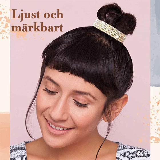 Elegant huvudbonad med Rhinestone Pom Pom