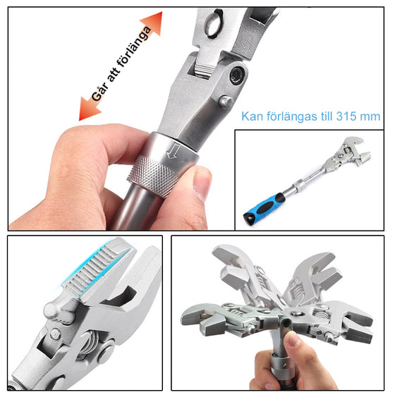 5-i-1 Infällbar Justerbar Skiftnyckel