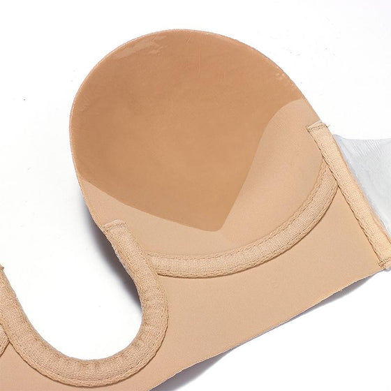 U-dykning självhäftande axelbandslös bh