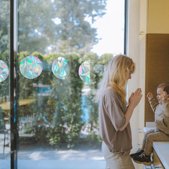 Färgglada glasklistermärken