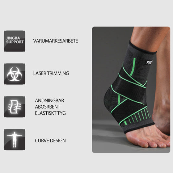 JINGBA Ankelstöd Sportkompressionskydd