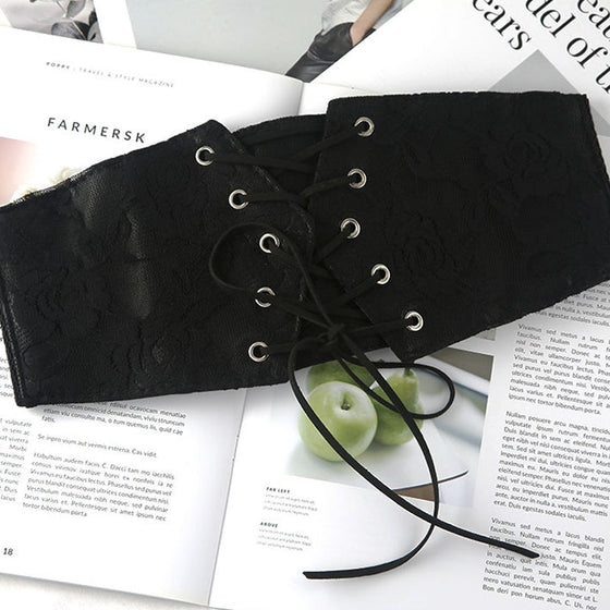 Elastisk stretch-korsett midjebälte för kvinnor