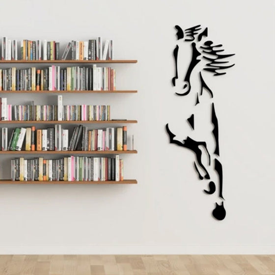3D akryl galopperande häst väggdekoration