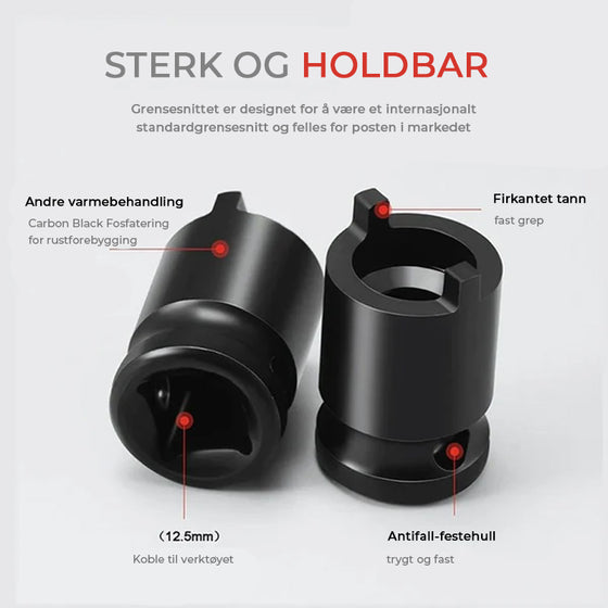 Hylsnyckel för vinkelslip