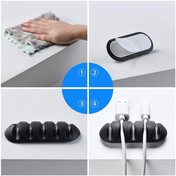 Kabelskyddssats med kabelklämmor (10 stycken)