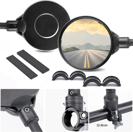 Justerbara styreftermonterade backspeglar