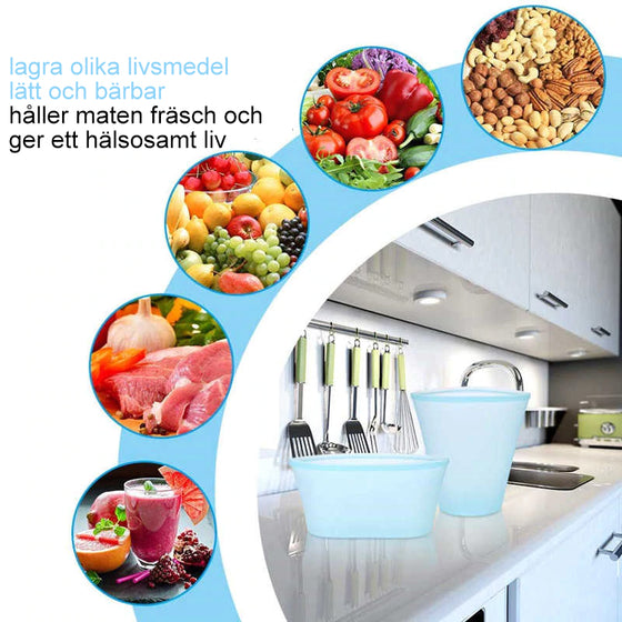 Återanvändbara matförvaringspåsar