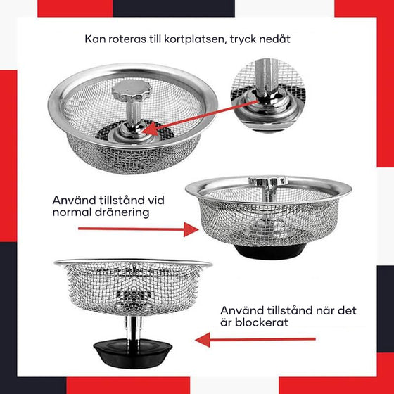 Diskbänk Ersättningsfilter  i Rostfritt stål