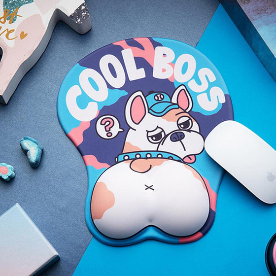 3D Hundtryckt Musmatta med Handledsstöd