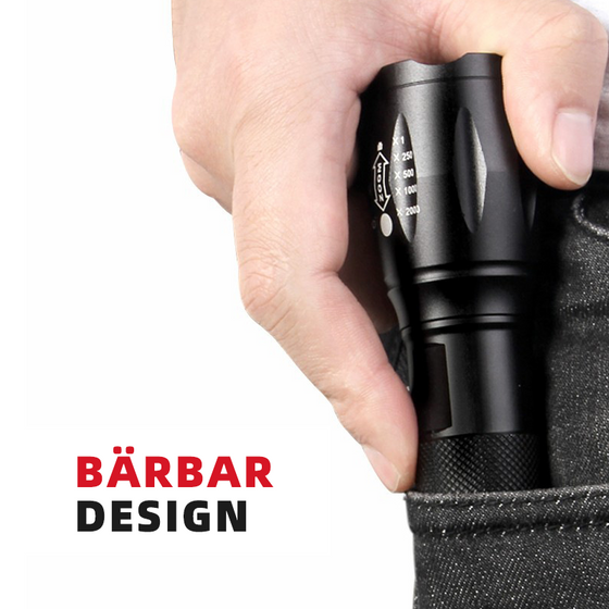 Aluminum flashlight USB rechargeable flashlight