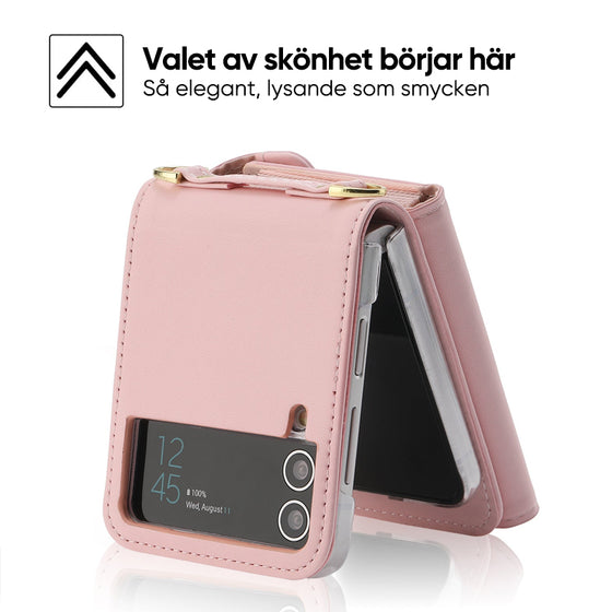 Vikbart telefonfodral med förvaring