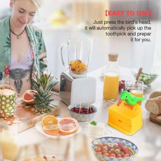 Kreativ automatisk tandpetarlåda tecknad fågel