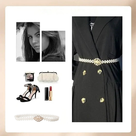 Elegant elastisk midjepärlkedja