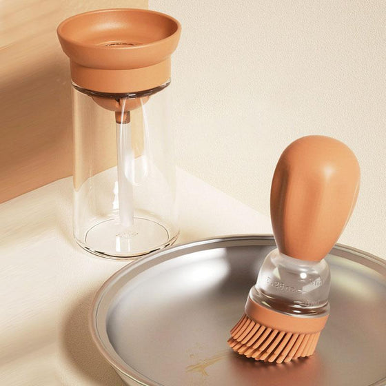 Köksoljeflaska med borste