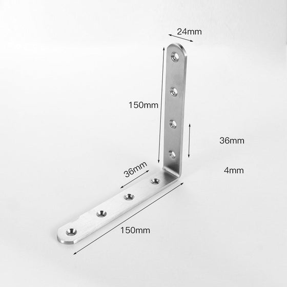 4-pack rostfria hörnbeslag