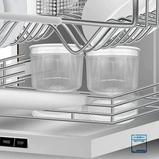 Behållare för saltgurka och oliver med sil