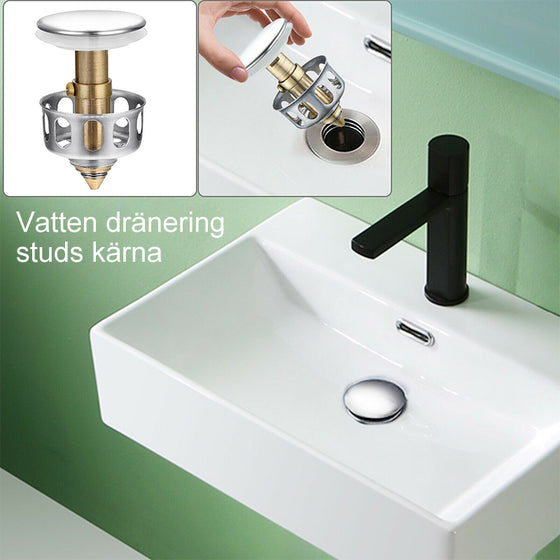 Universell avloppsfilter för tvättställ