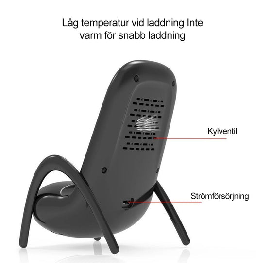 Bärbar mini stol trådlös laddare för alla telefoner