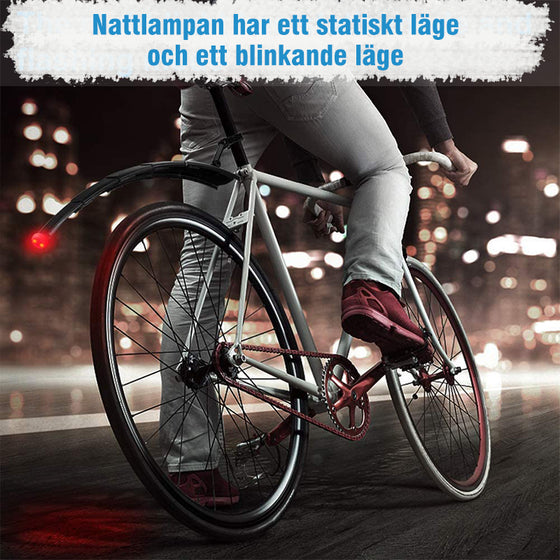 Cykel infällbar stänkskärm med bakljus