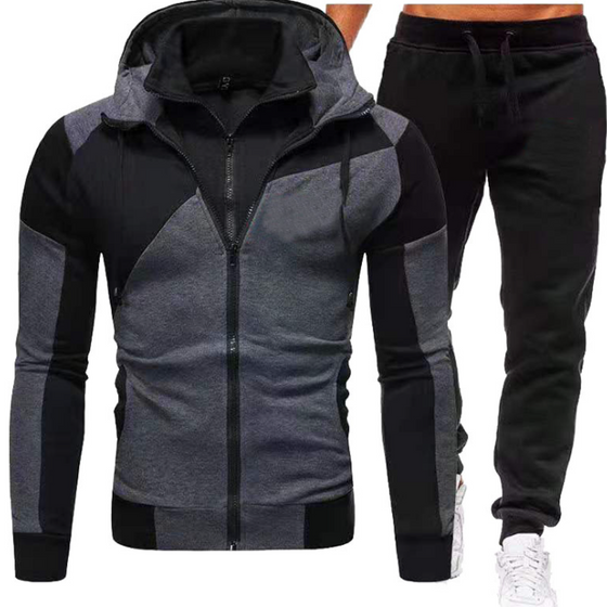 Luvtröja -träningsoverall med färgblock