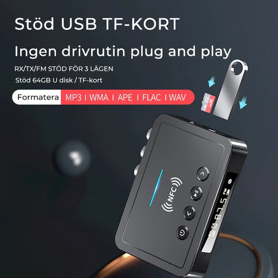 Bluetooth 5.0 sändare och mottagare