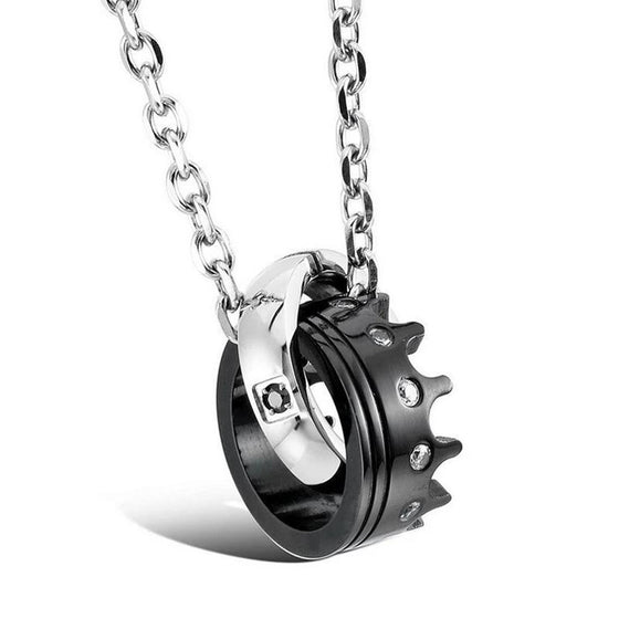 Diamant Krona Par Halsband