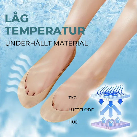 Andningsbar issilkesstrumpor