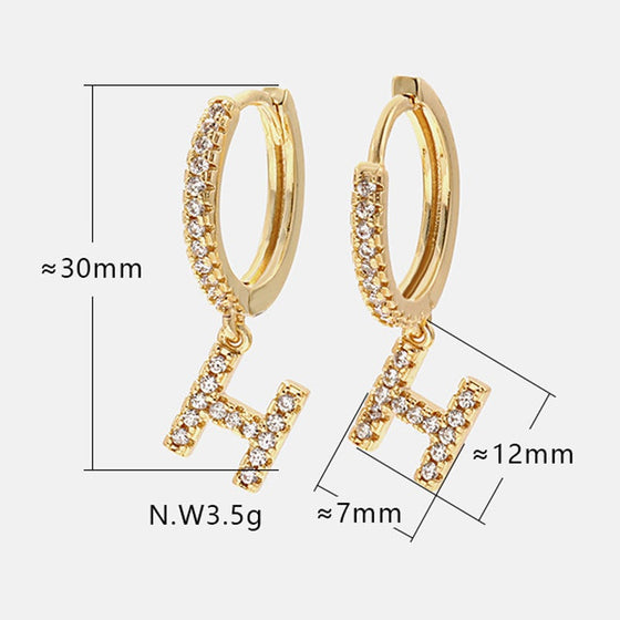 Alfabet ring örhängen