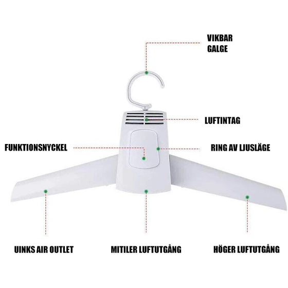 Bärbar elektrisk torktumlare