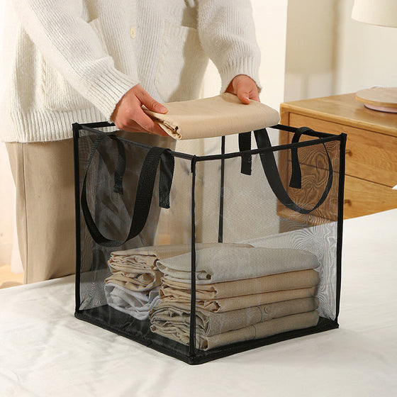 Bärbar hopfällbar tvättkorg