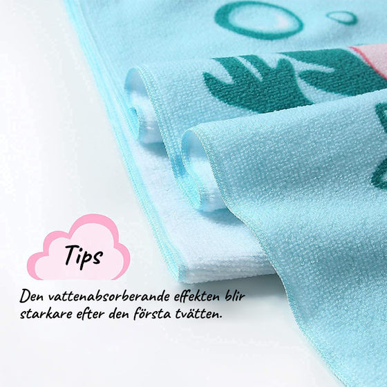 Strandhanddukar med huva för barn