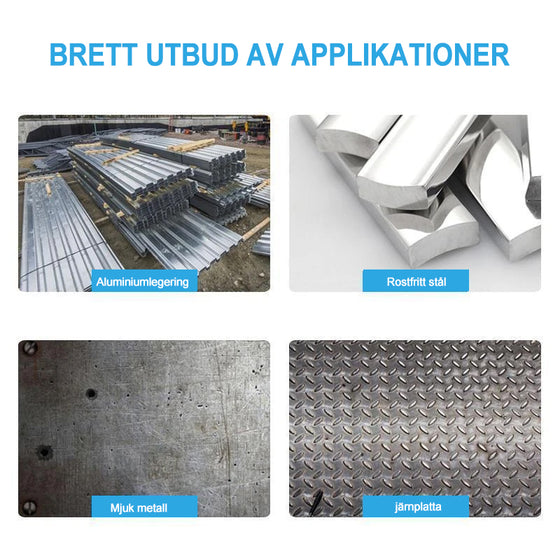Borrbitssats för plåt  (6st: M3 - M10)