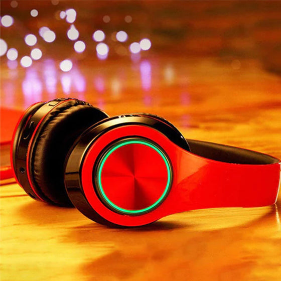 självlysande hörlurar