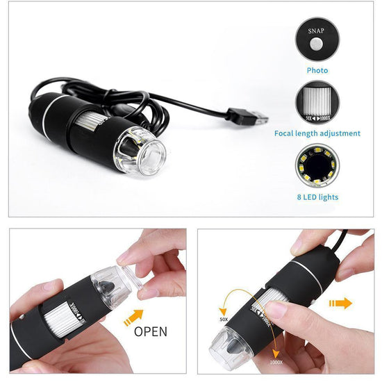 Domom® USB Digital Microscope LED PC-anslutbar Digital
