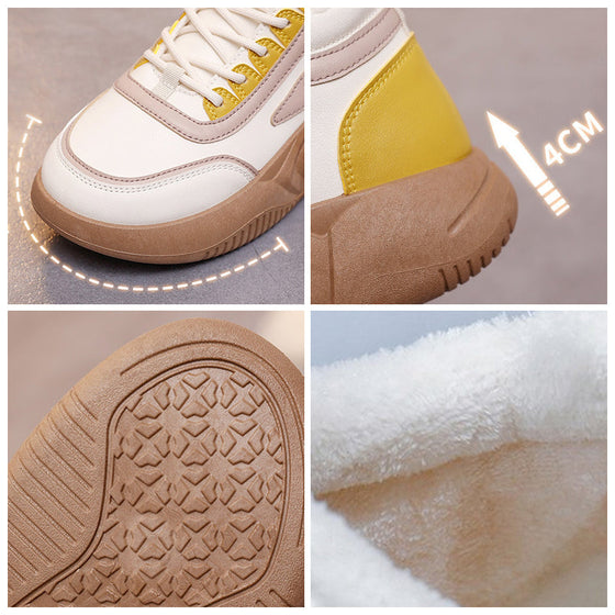 Högtopp fleeceskor med tjock sula för kvinnor