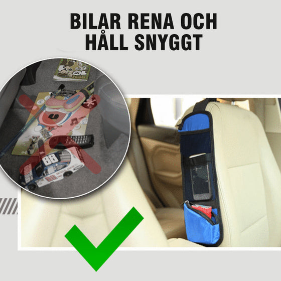 Förvaringsficka i bilsätet på sidan