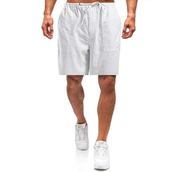 Casual shorts i linne för män