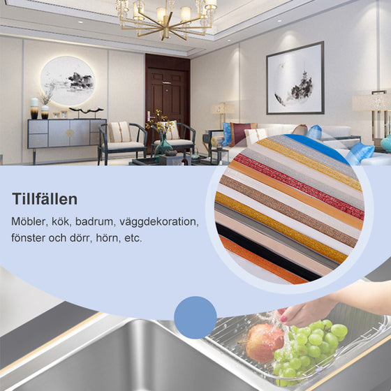 Keramiska plattor mildewproof gapet tejp (1 rulle 6M * 8mm)