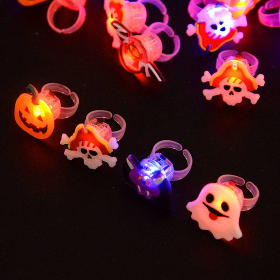 Halloween-glow ring och brosch