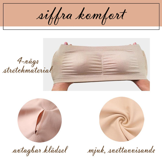 Stödjande Sömlös Bandeau-BH