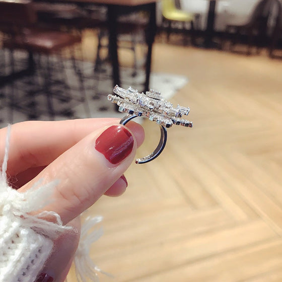 Dubbellager roterbar snöflinga öppen ring