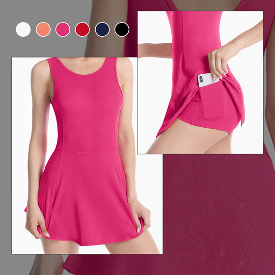 Dubbla lager sporttennisklänning