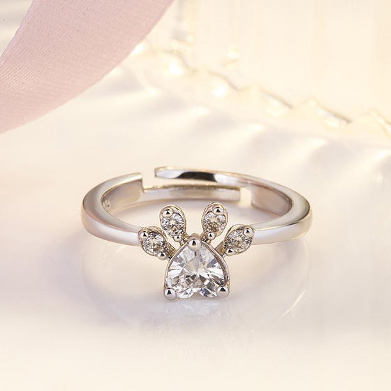 Söt Kattfotavtrycksring