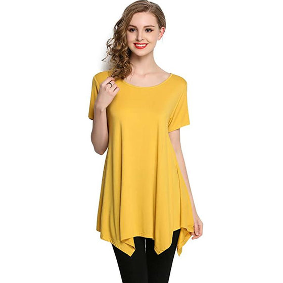 Kortärmad Tunika Dam | Rundad hals