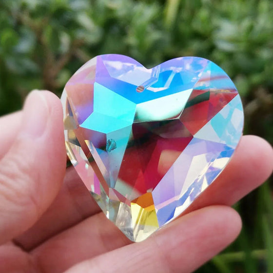 Suncatcher Prism Hantverk hängande hjärta