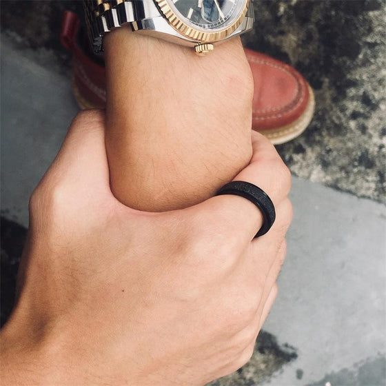 Sandblästrad Roterande Fidget Ring