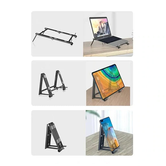 Bärbar hållare för surfplatta och telefon