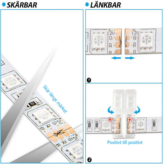 Flerfärgad ljusslinga LED med fjärrkontroll