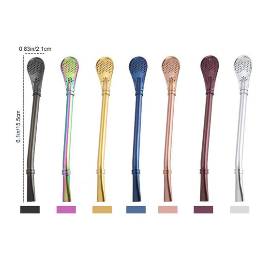 Kaffesked Dricksrör i Rostfritt Stål