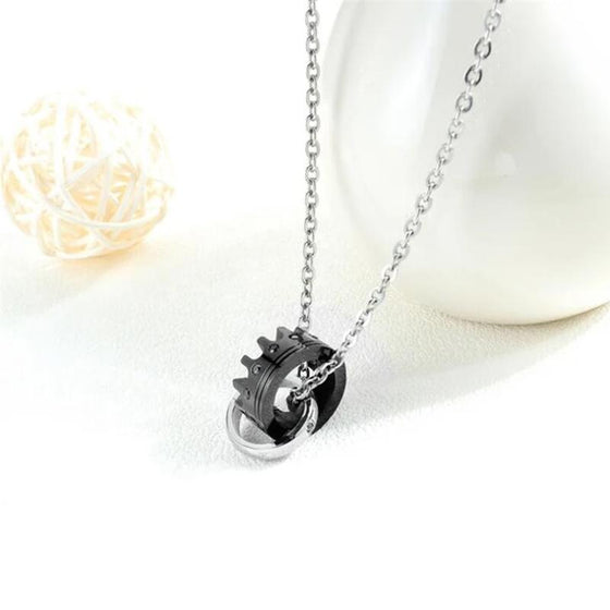 Diamant Krona Par Halsband